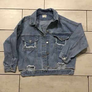 West End Doll Distressed Denim Jacket
